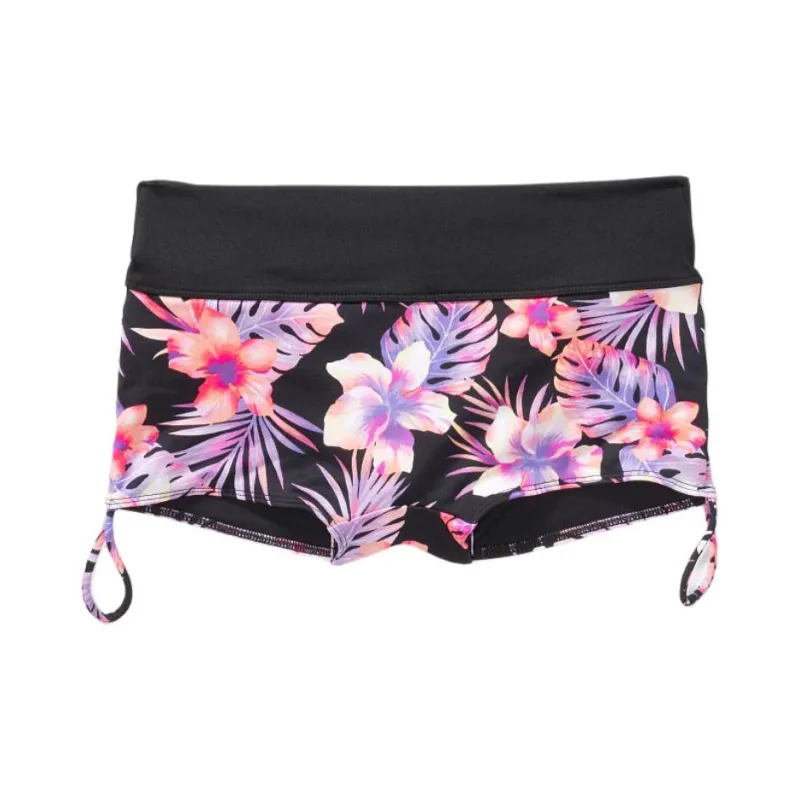 Victoria's Secret Pink Underpants Women's 1 Pack Black Purple Flowers-0