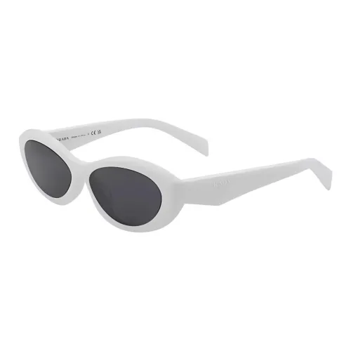 PRADA Plate Frame Cat Eye Sunglasses Unisex White