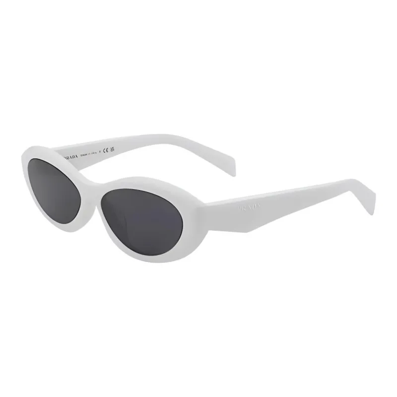 PRADA Plate Frame Cat Eye Sunglasses Unisex White-0