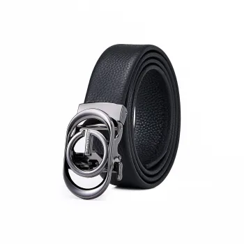 POLOMEISDO High Quality Top Grain Cow Leather Belt Comes With A Customizable Greeting Card For Boyfriend Men's 3.5cm