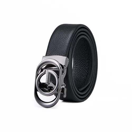 POLOMEISDO High Quality Top Grain Cow Leather Belt Comes With A Customizable Greeting Card For Boyfriend Men's 3.5cm