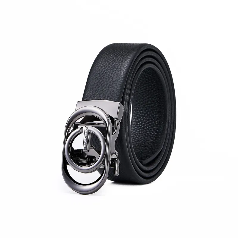 POLOMEISDO High Quality Top Grain Cow Leather Belt Comes With A Customizable Greeting Card For Boyfriend Men's 3.5cm-0
