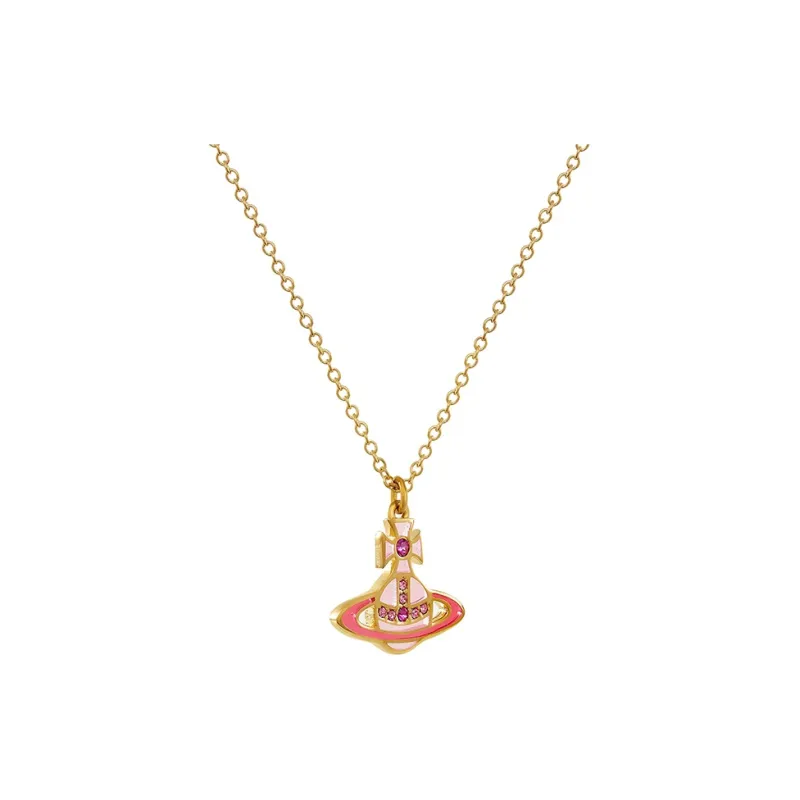 Vivienne Westwood Brass Necklaces Women's Pink-1