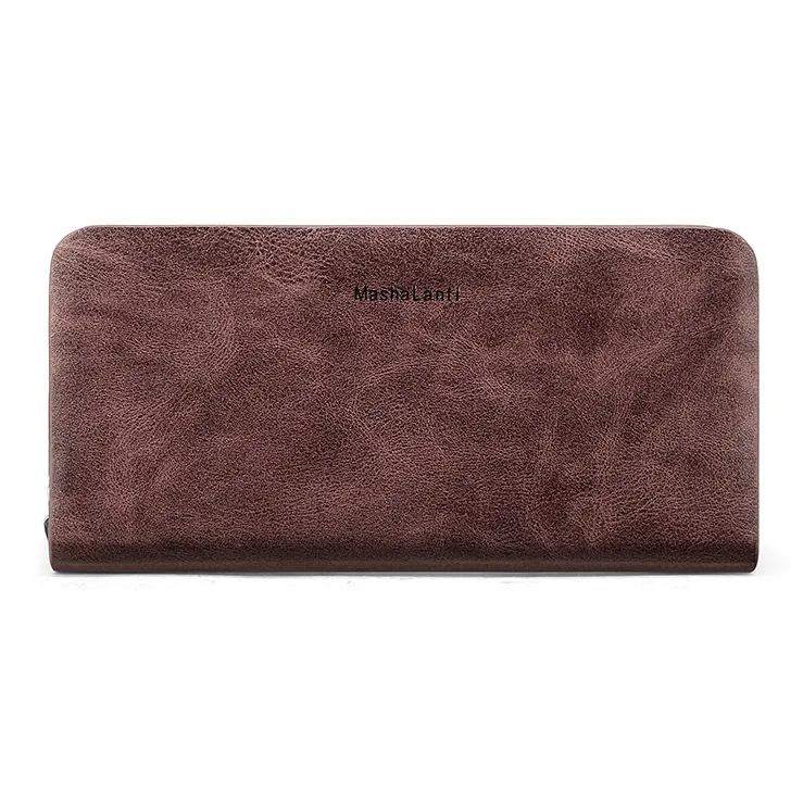 MashaLanti Microfiber Clutches Wallets Men's Vintage Coffee-0
