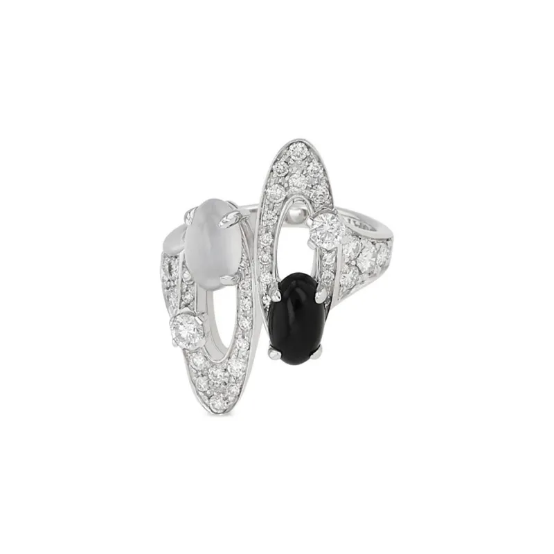 BVLGARI 18K White Gold Elisia Diamond Ring-0