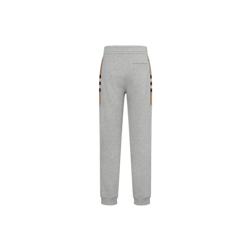 Burberry Jogger With Check Side Panels-1