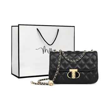 MILLIE'S Cow Leather Patchwork Synthetic Leather Small Square Bag Shoulder Bag Regular Women's Multicolor