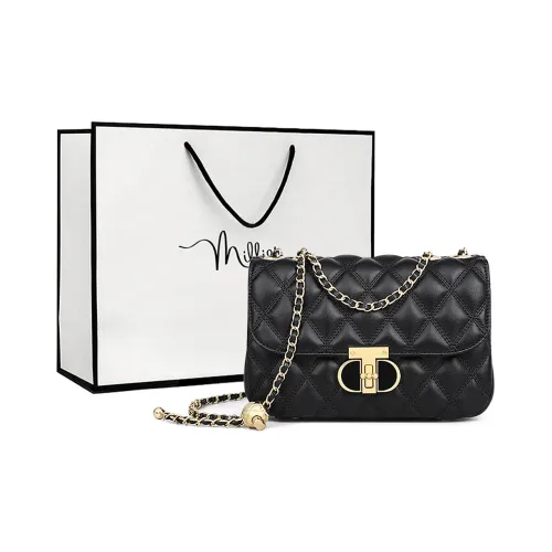 MILLIE'S Cow Leather Patchwork Synthetic Leather Small Square Bag Shoulder Bag Regular Women's Multicolor