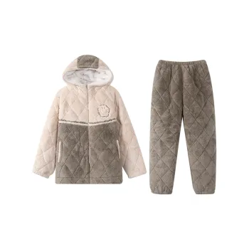 X QINGE Pajama Set Men's Light Brown