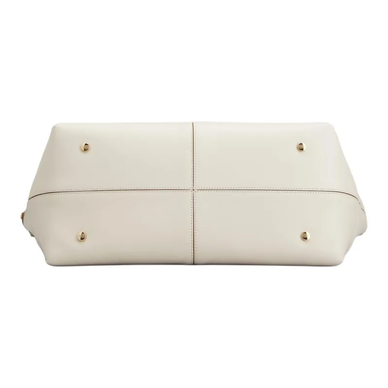 TOD'S Logo Debossed Medium Tote Bag-3