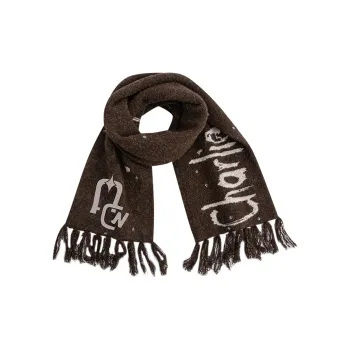 Charlie Luciano Wool Knit Scarves Unisex Brown