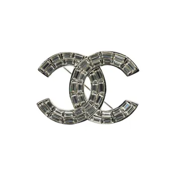 CHANEL 2001 Cc Logo Brooch