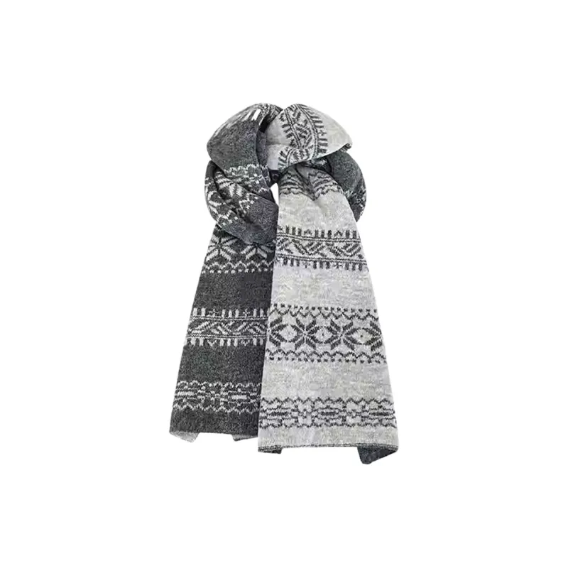CARTELO Rabbit Fur Knit Scarves Unisex Gift Box Set-8