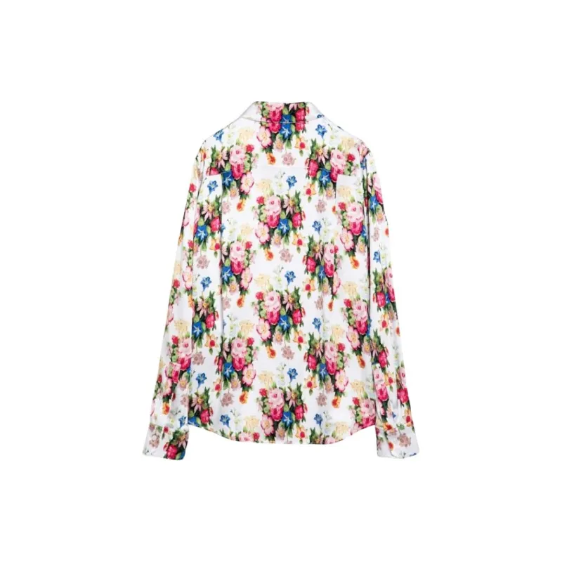 LOEWE Floral Printed Button Up Shirt 'Multicolor/Soft Pink'-1