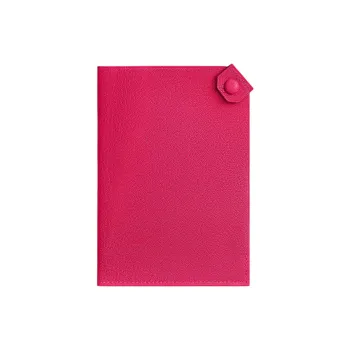 HERMES Sheepskin Wallet Women's Bright Pink