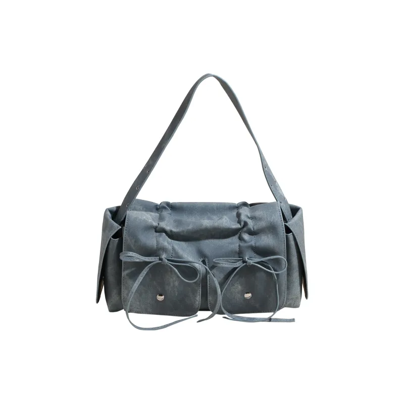 Yalu PU Shoulder Bag Women's Black/Blue/Coffee/Pink/Ecru-4