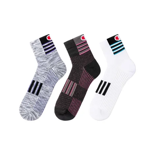 Champion Mid-Calf Socks Unisex 3 Pack Mixed Color