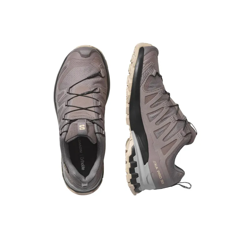 SALOMON XA Pro 3D V9 Anti Slip Wear Resistant Low Top Hiking Shoes Women's Gray Black-3