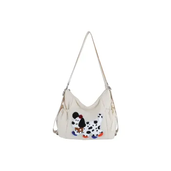 GOBLIN SHARKS 1759 Nylon Shoulder Bag Medium Size Unisex White Pink/Red Blue/Black