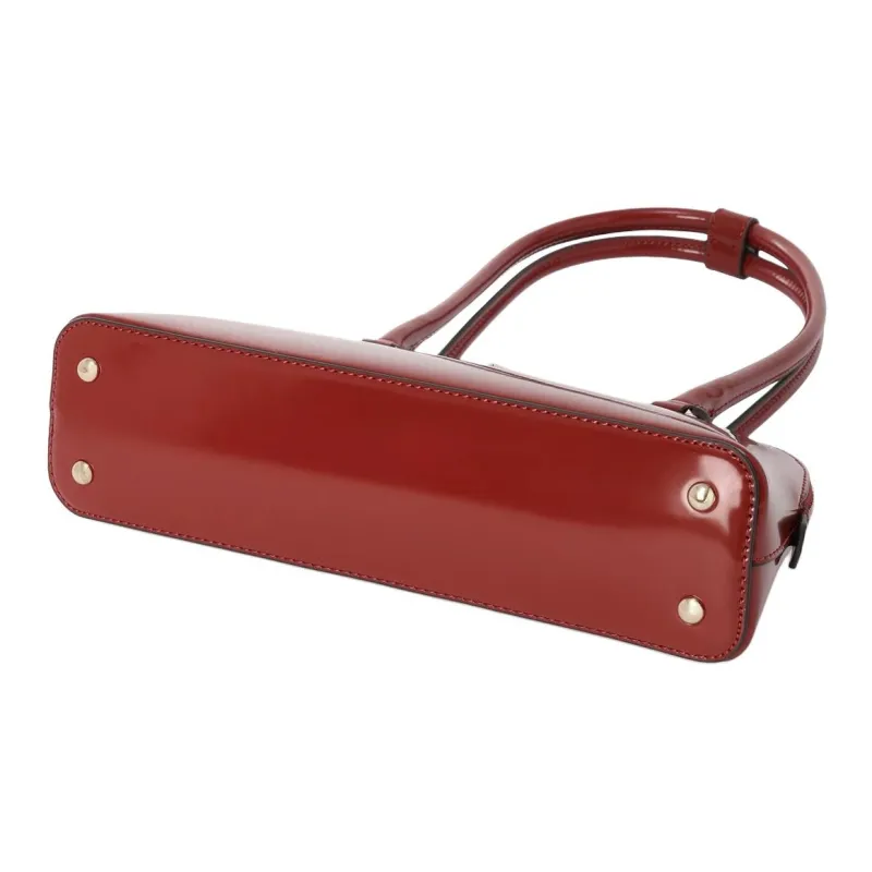 GUESS Artificial Leather Shoulder Bag Medium Size Women's Red-3