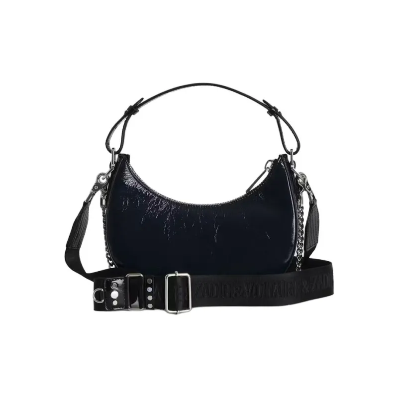 Zadig & Voltaire Cow Leather Shoulder Bag Mini Women's Black-4