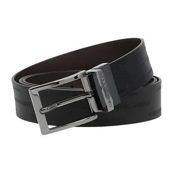 EMPORIO ARMANI Logo Embossed Reversible Belt