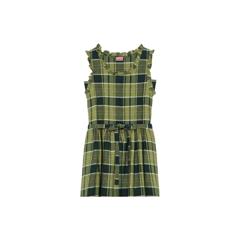KENZO Sleeveless Dresses Women's Green-4