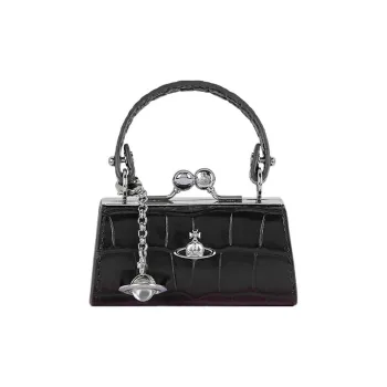 Vivienne Westwood Cow Leather Handbag Women's Black
