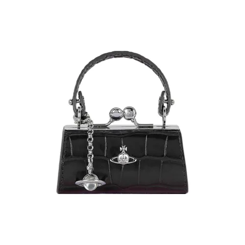 Vivienne Westwood Cow Leather Handbag Women's Black