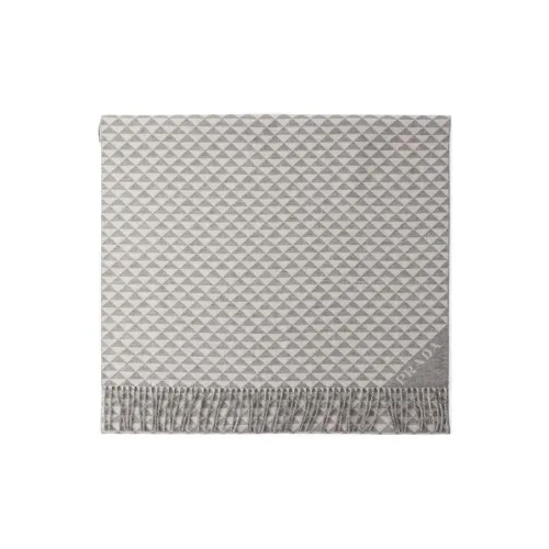 PRADA Fringed Symbole Double Blanket