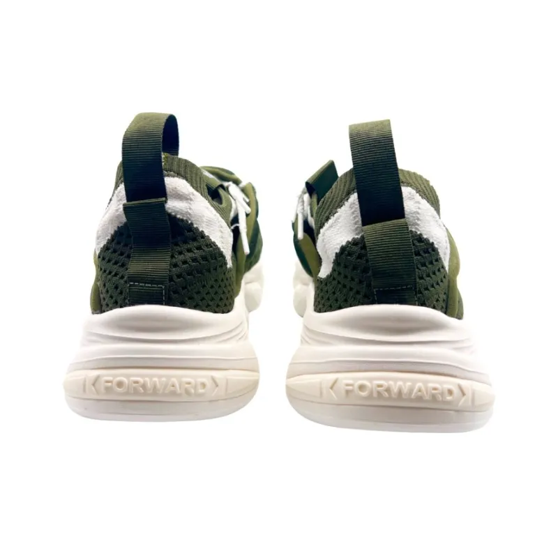 QIANJIN Trendy Style Slip Resistant Coverage Lightweight Low Top Casual Shoes Men's Army Green-2