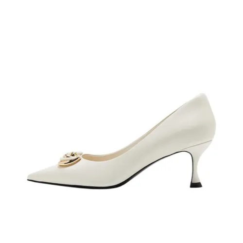 73Hours Harmony Light Collection Slim Heel High Heels 6.5cm Women's Ecru