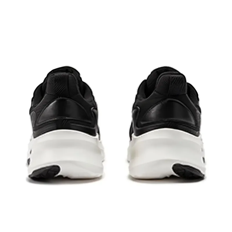 361° Wear Resistant Low Top Running Shoes Men's Black White-2