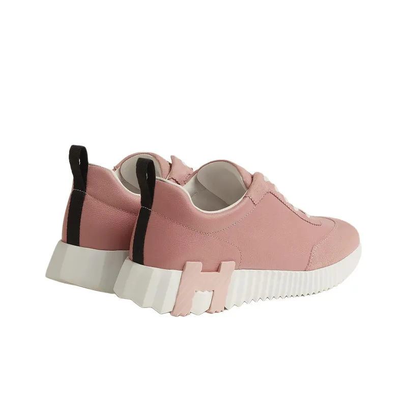 HERMES Bouncing Low Top Casual Shoes Women's Pink-2