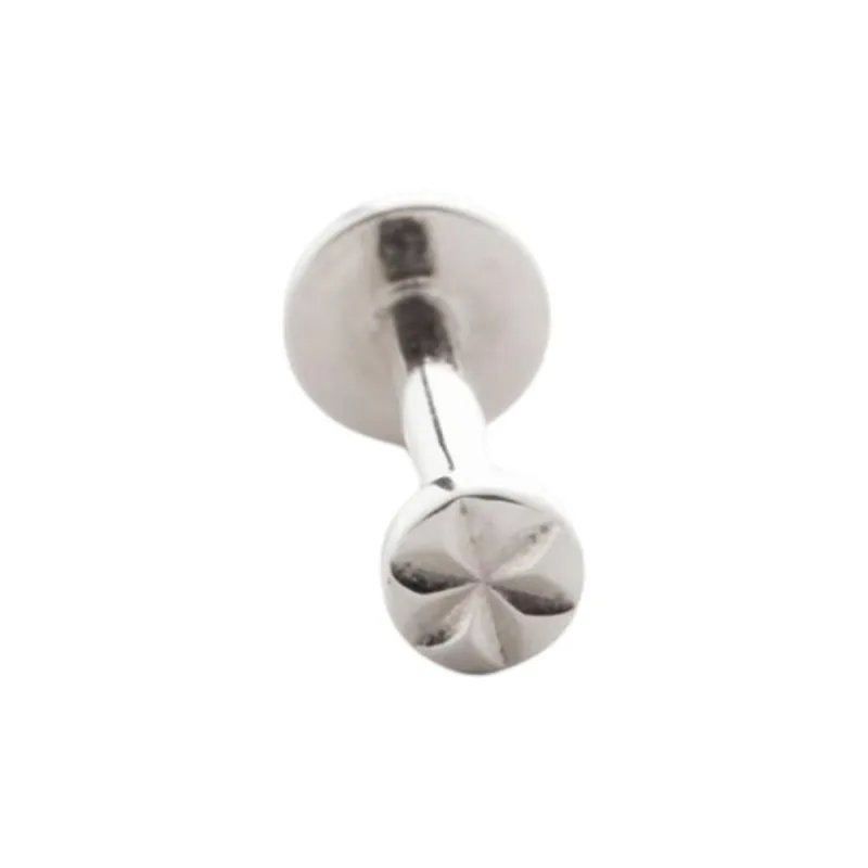 Monica Vinader 14kt White Gold Siren Star Single Earring-0