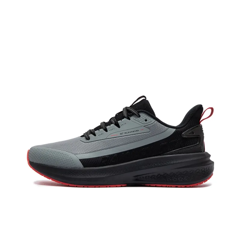 361° Rainy Day 7.0 Cushioning Anti Slip And Wear Resistant Low Top Casual Running Shoes Men's Gray Black-0
