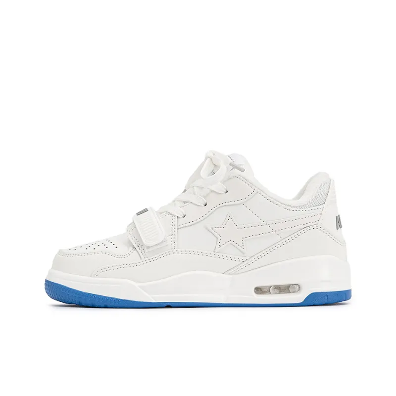 WELKIN&WZWJ Stars Collection White Sneakers Slip-Resistant Height Increasing Low-Top Skateboard Shoes Unisex-209