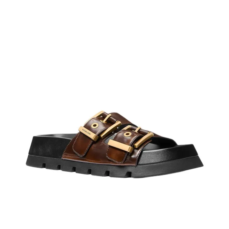 MICHAEL KORS Colby Slide Slippers Women's Brown-2