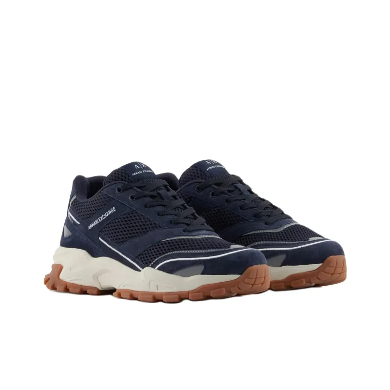 ARMANI EXCHANGEAE Low Top Casual Shoes Men's Blue-2