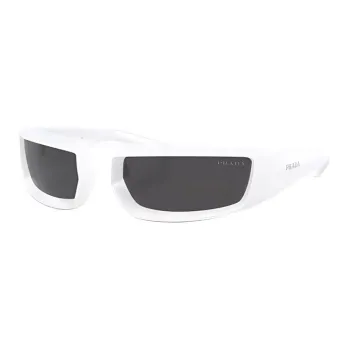 PRADA Plate Frame Rectangular Sunglasses Men's White