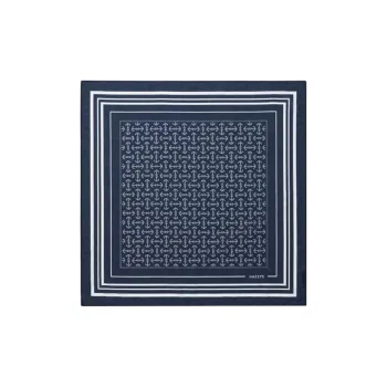 HAZZYS Cotton Knit Scarves Women's Navy Blue