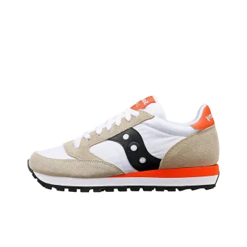 Saucony Jazz Original Anti Slip Wear Resistant Low Top Running Shoes Women's White Orange Black