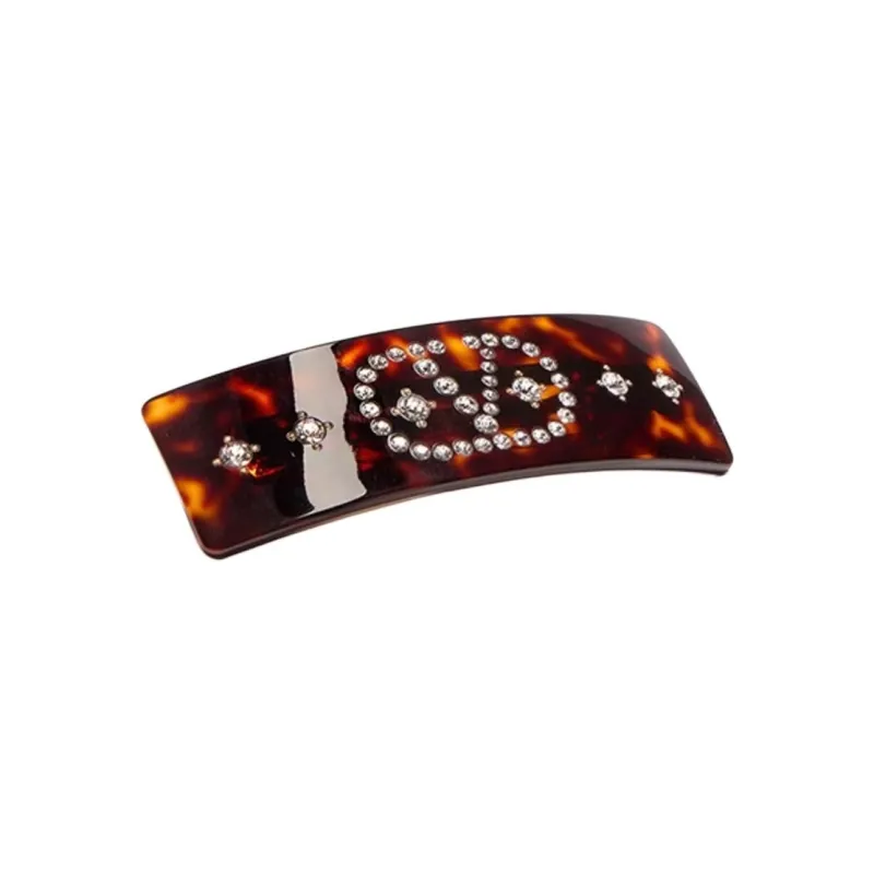 Valentino Resin Hair Clips Women's Brown/Yellow-2