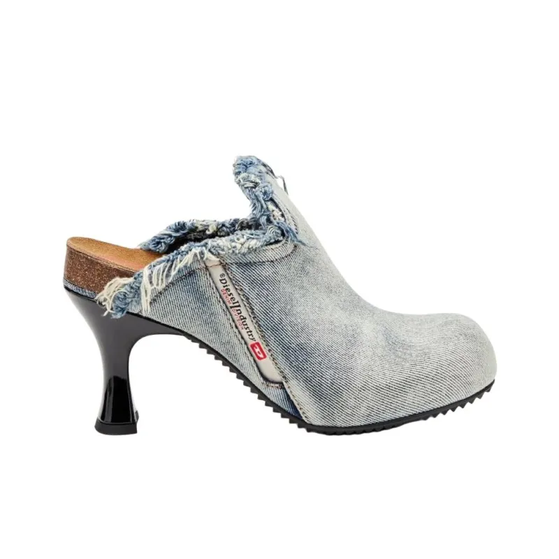 DIESEL Frayed Denim Mules Women's-1