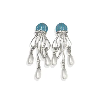 MOREL Alloy/Zircon/Simulated Pearl Earrings Women's