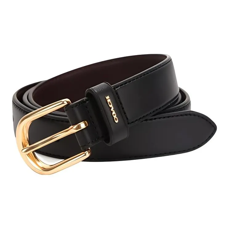 COACH Cow Leather Belts Women's Black Width 2.5cm-2