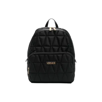 VERSACE Polyester Backpack Regular Men's Black
