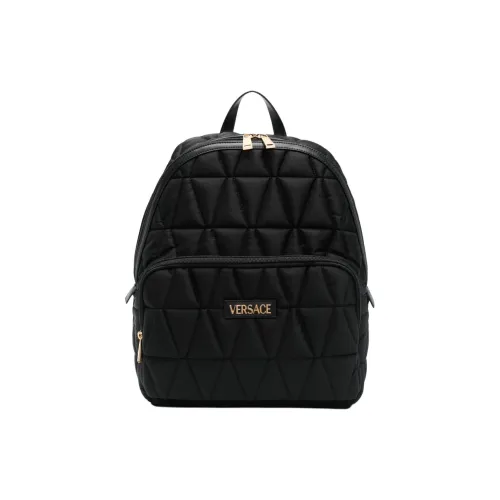 VERSACE Polyester Backpack Regular Men's Black