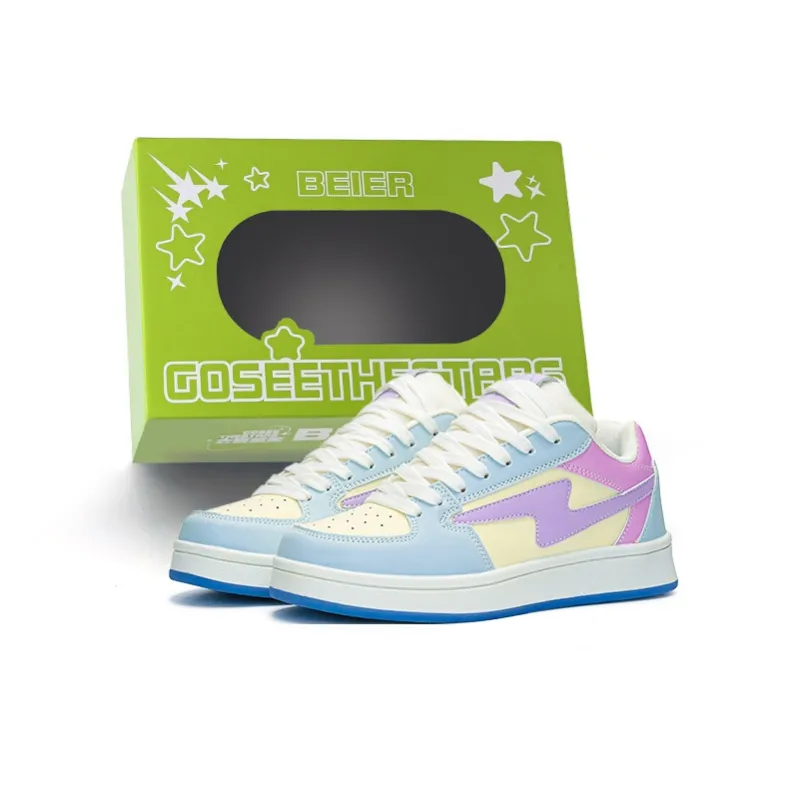 BEIER Lightning Youth Classic Abrasion Resistant Lightweight And Breathable Low Top Skateboard Shoes Unisex-12