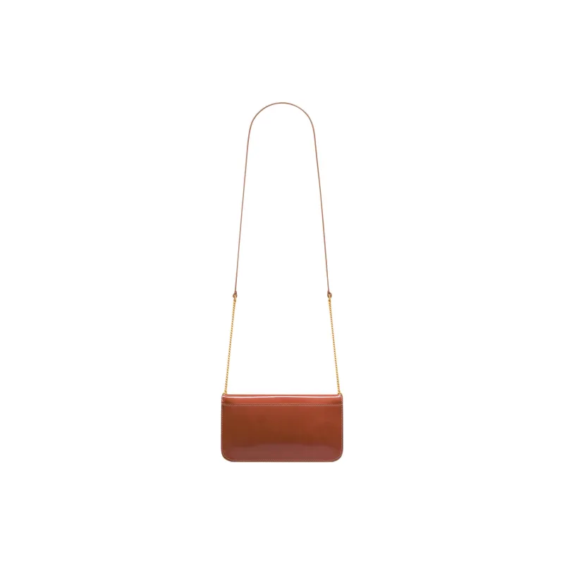 SAINT LAURENT CASSANDRE Calfskin With Lambskin Cell Phone Pouch, Shoulder Bag Women's Gentle Rose-4